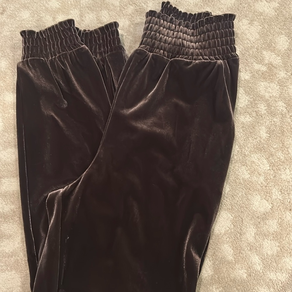 Commando velvet like joggers